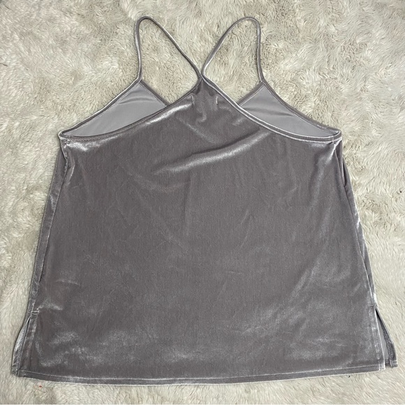 Madewell Velvet Pajama Cami Top Silver Gray size Large - Picture 6 of 10